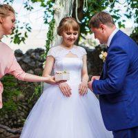 Sweet bride is a little shy