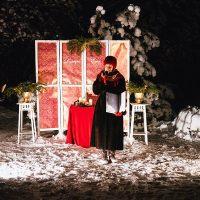 Winter ceremony with candles