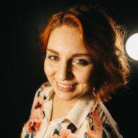 Beautiful model in the spotlight