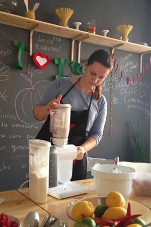 Marina confidently manages kitchen appliances