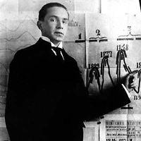 Black and white portrait of a great scientist