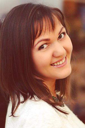 Smiling girl over the shoulder