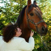 Portrait with a beautiful horse