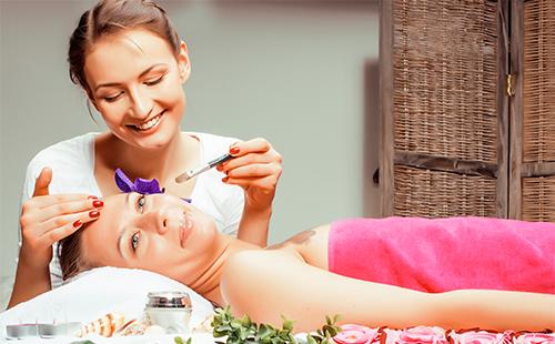 Girl in a beauty salon