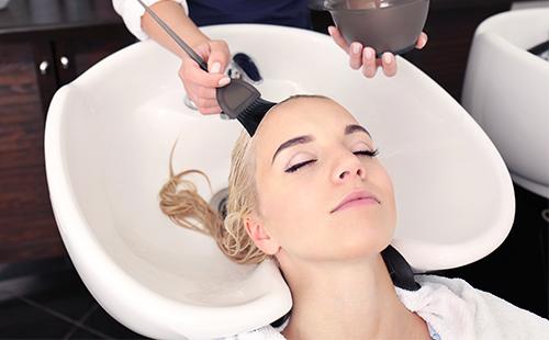 Girl wash their hair