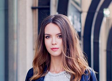 Beautiful woman with her hair