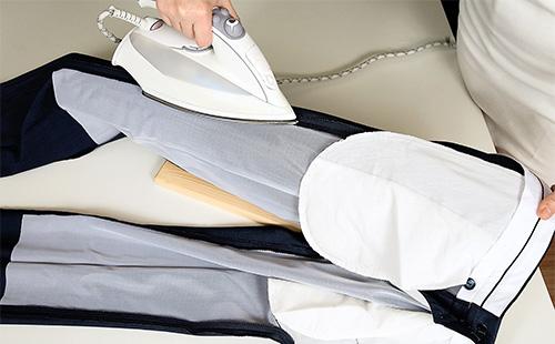 Ironing trousers from the inside out