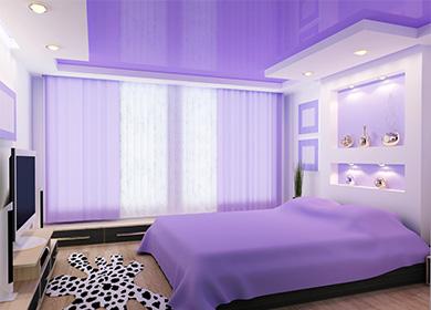 Stretch ceiling in the bedroom