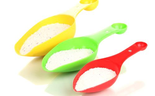 Washing powder in scoops