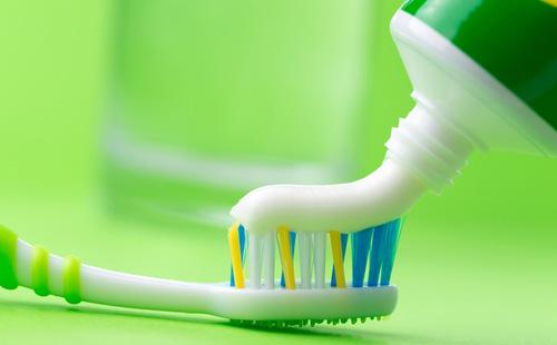 Toothpaste on the brush