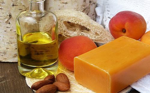 Hair oil and bar of soap