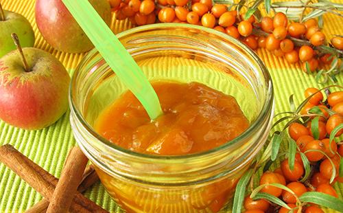 Sea buckthorn and apple jam