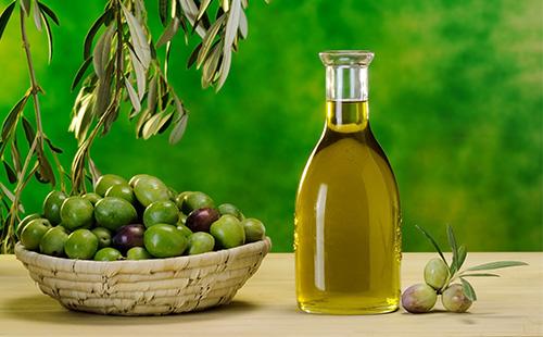 Olive oil in a bottle