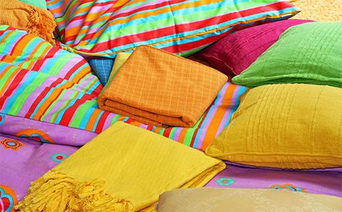 Colorful bedding