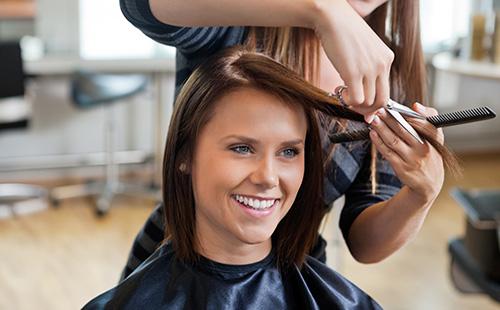 Woman's hair cut