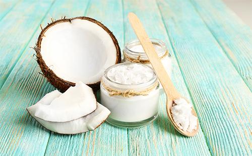Coconut oil and half coconut