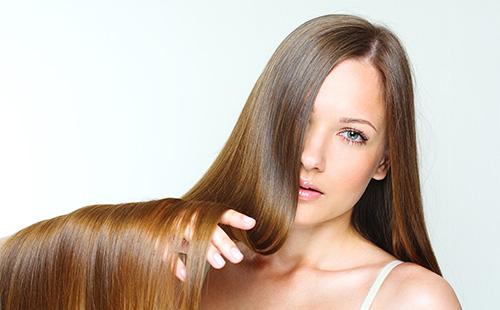 Shiny and smooth brown hair