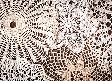 White lace napkins