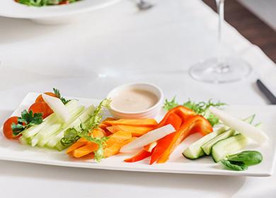 Goat salad in the garden