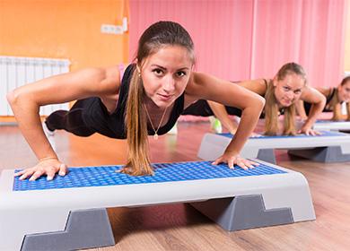 Group of woman are engaged in the hall