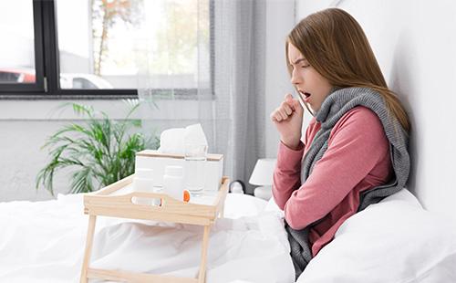 Young woman got sick