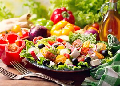 Greek salad on a plate