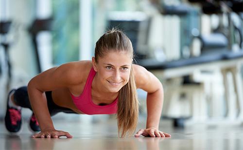 Woman push up