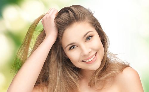 Beautiful brown-haired woman