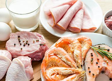 Meat, fish, dairy products