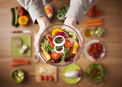 Vegetable salad in a bowl