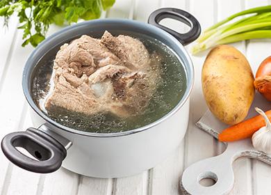 A piece of meat in a pan