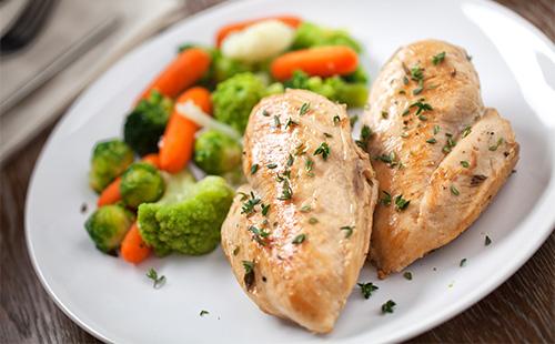 Chicken breast with vegetables