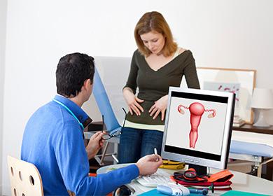 At the reception at the gynecologist