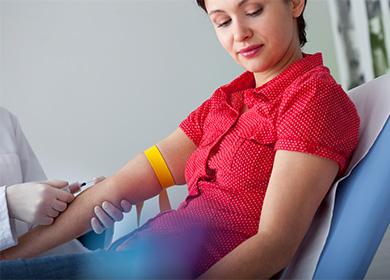 Blood test from a vein