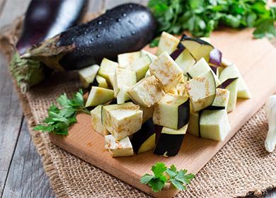 Eggplant cubes