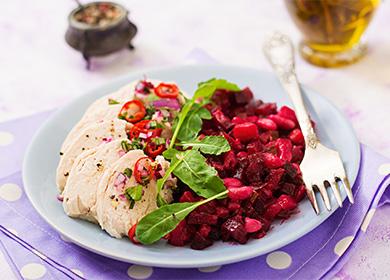 Vinaigrette with meat