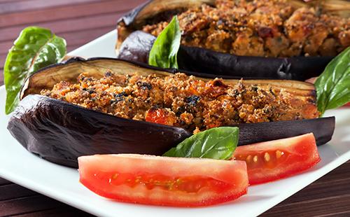 Stuffed Eggplant with Tomato