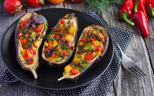 Stuffed Eggplant Boat