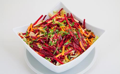 Julienne fresh vegetables salad