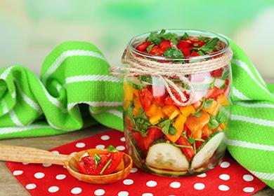 Vegetable salad for the winter