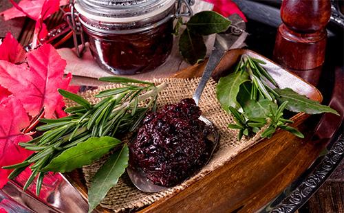 Beetroot caviar in a spoon
