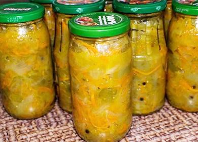 Jars of green tomato caviar