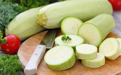 Slices of zucchini