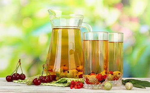 Gooseberry compote on the table