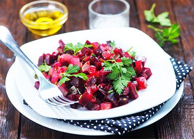 Vinaigrette in a plate
