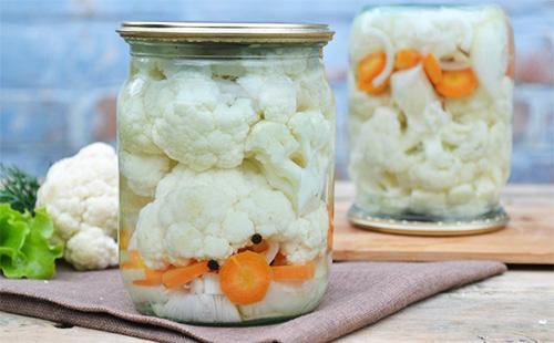 Canned Cauliflower in a Jar