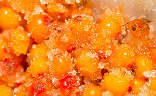 Sea buckthorn in sugar