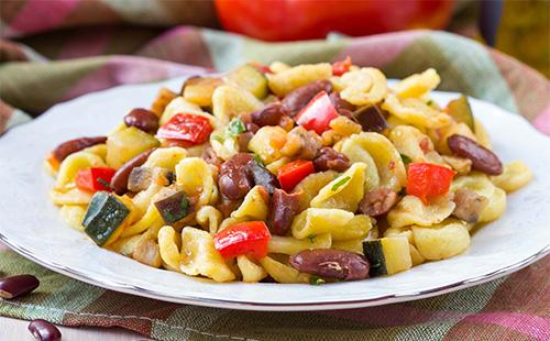 Vegetable stew in a plate