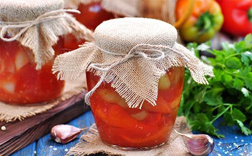 Canned Peppers in a Jar