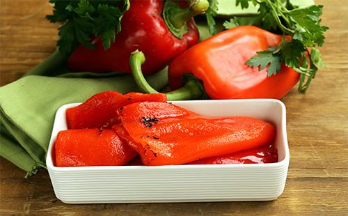 Fried pepper in a bowl